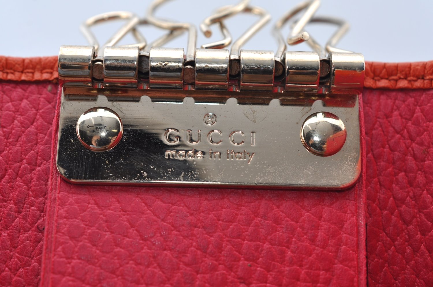 Authentic GUCCI Swing Vintage 6 Six Hooks Key Case Leather 354499 Orange K6334