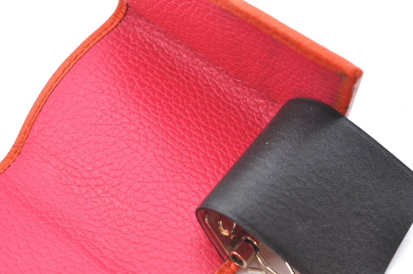 Authentic GUCCI Swing Vintage 6 Six Hooks Key Case Leather 354499 Orange K6334