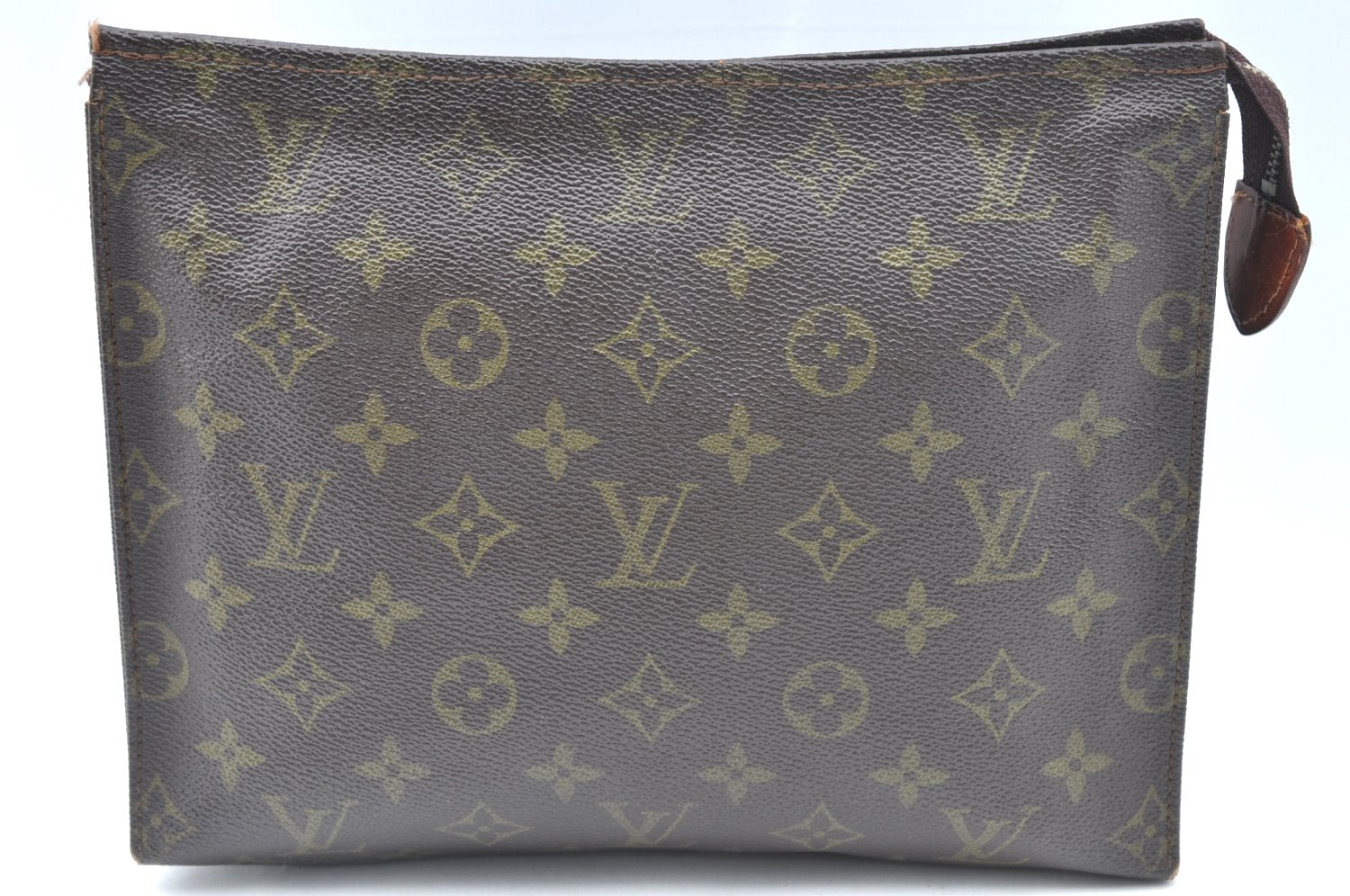 Auth Louis Vuitton Monogram Poche Toilette 26 Cosmetics Pouch Old Model LV K6335