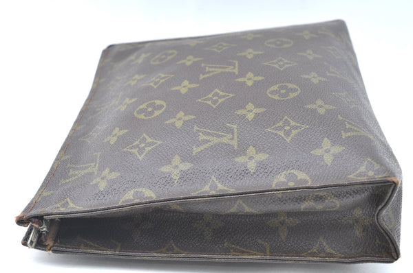 Auth Louis Vuitton Monogram Poche Toilette 26 Cosmetics Pouch Old Model LV K6335