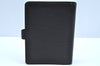Authentic Louis Vuitton Epi Agenda MM Notebook Cover Black R20202 LV K6345