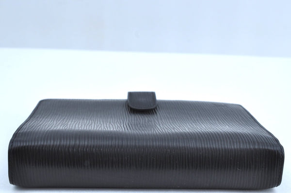 Authentic Louis Vuitton Epi Agenda MM Notebook Cover Black R20202 LV K6345