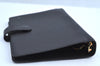 Authentic Louis Vuitton Epi Agenda MM Notebook Cover Black R20202 LV K6345