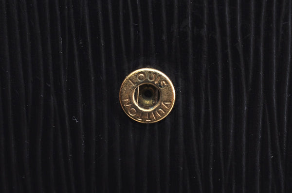 Authentic Louis Vuitton Epi Agenda MM Notebook Cover Black R20202 LV K6345