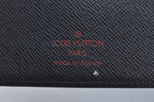 Authentic Louis Vuitton Epi Agenda MM Notebook Cover Black R20202 LV K6345