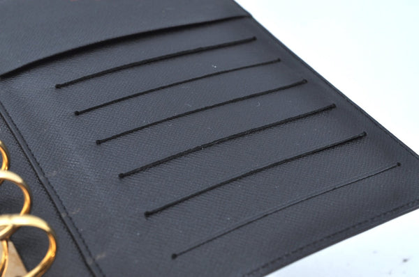 Authentic Louis Vuitton Epi Agenda MM Notebook Cover Black R20202 LV K6345