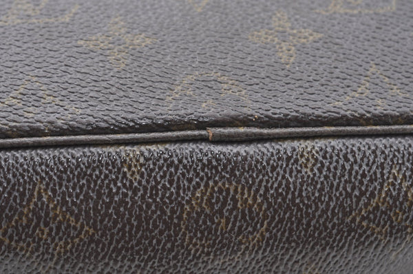 Auth Louis Vuitton Monogram Trousse Toilette 28 Clutch Hand Bag M47522 LV K6357
