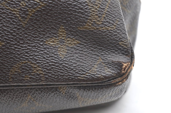 Auth Louis Vuitton Monogram Trousse Toilette 28 Clutch Hand Bag M47522 LV K6357