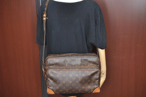 Authentic Louis Vuitton Monogram Nile 34 Shoulder Cross Body Bag M45242 LV K6369