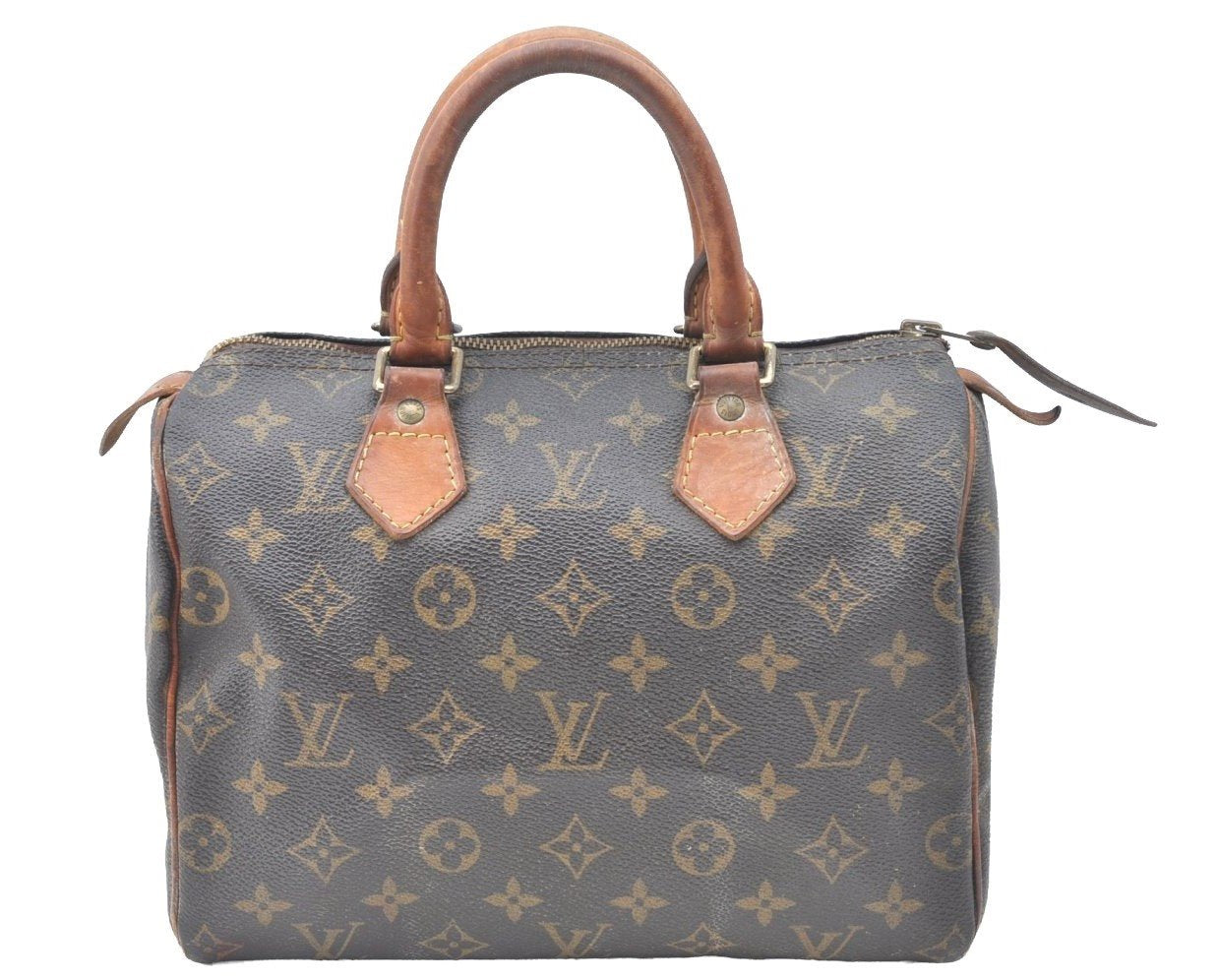 Authentic Louis Vuitton Monogram Speedy 25 Boston Hand Bag M41528 LV K6373