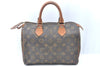 Authentic Louis Vuitton Monogram Speedy 25 Boston Hand Bag M41528 LV K6373