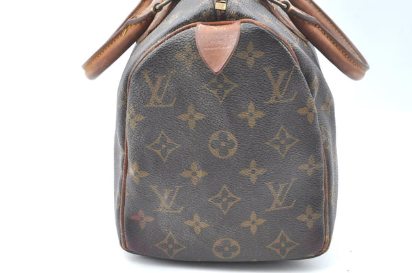 Authentic Louis Vuitton Monogram Speedy 25 Boston Hand Bag M41528 LV K6373