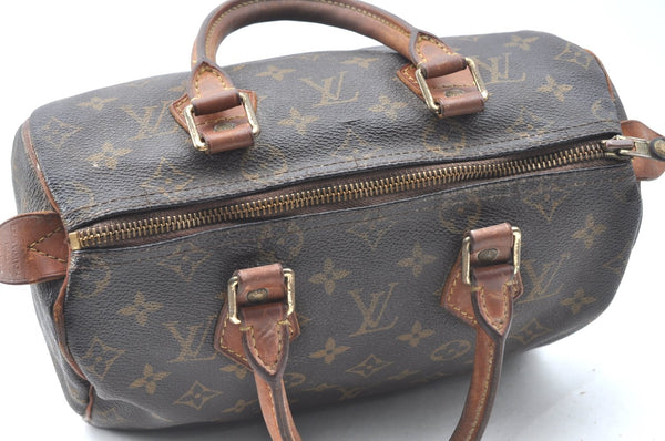 Authentic Louis Vuitton Monogram Speedy 25 Boston Hand Bag M41528 LV K6373