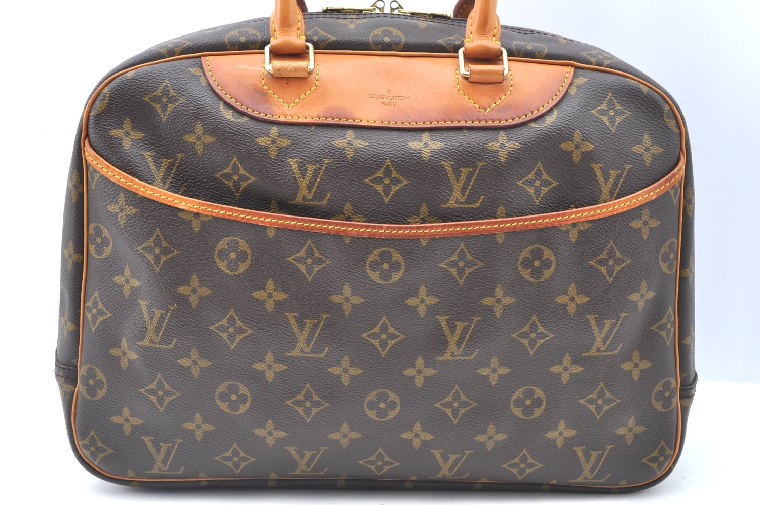Authentic Louis Vuitton Monogram Deauville Hand Bag M47270 LV K6390