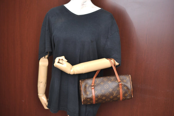 Authentic Louis Vuitton Monogram Papillon 26 Hand Bag Old Model LV K6391