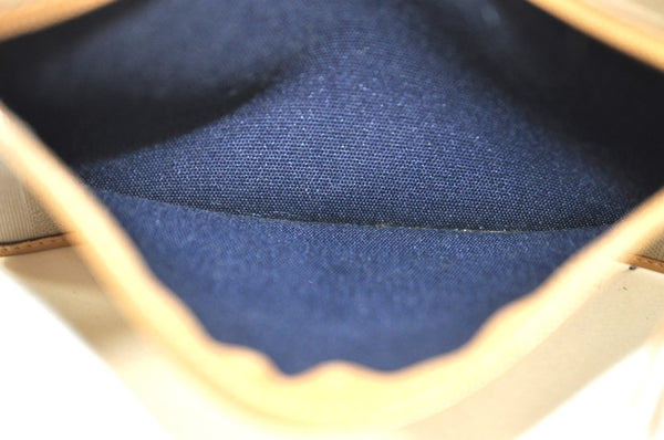 Authentic Christian Dior Vintage Trotter Tote Hand Bag PVC Leather Beige K6400