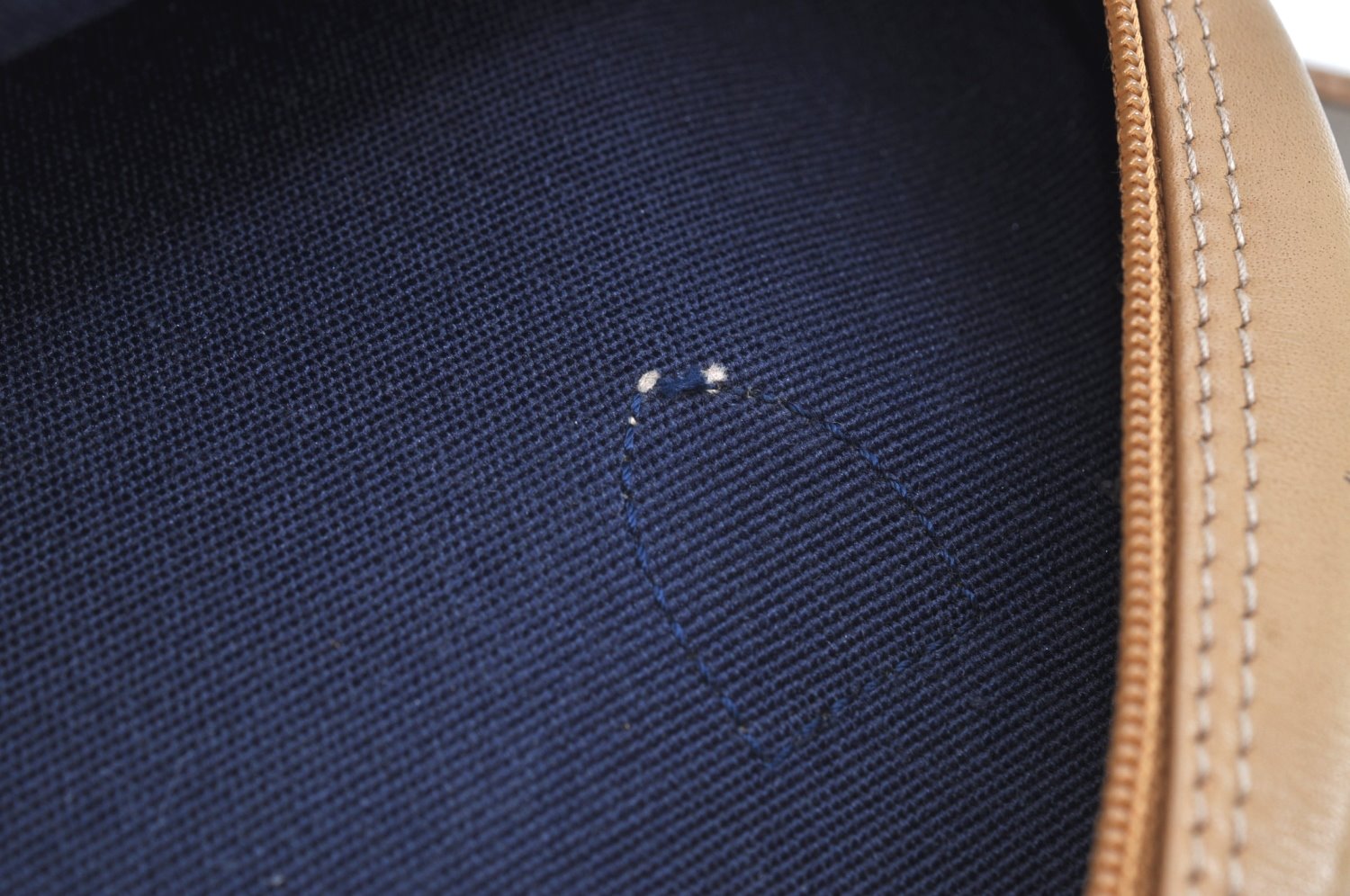 Authentic Christian Dior Vintage Trotter Tote Hand Bag PVC Leather Beige K6400