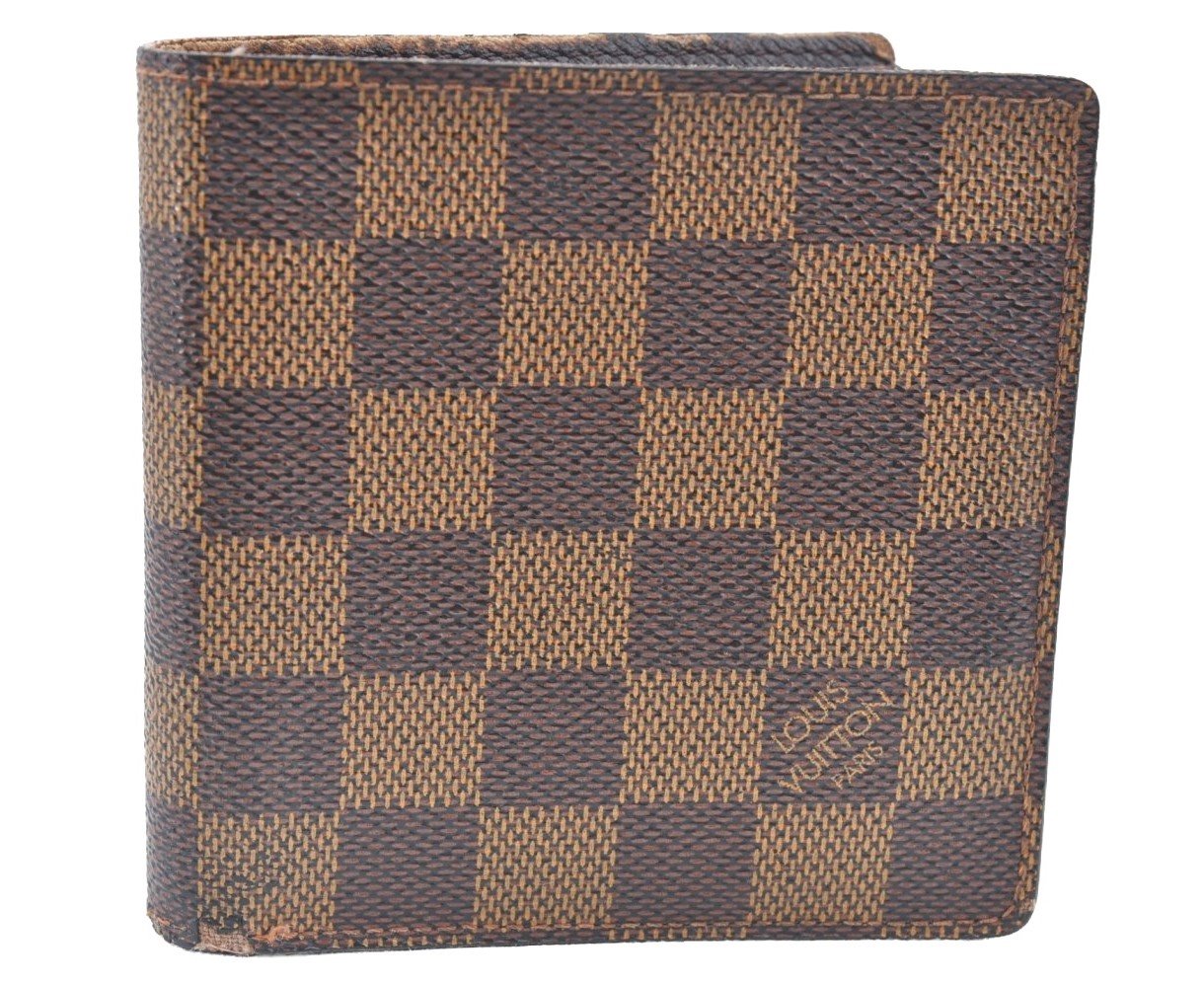 Auth Louis Vuitton Damier Porte Billet Carte Credit Monnaie N61665 Wallet K6405