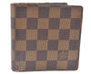 Auth Louis Vuitton Damier Porte Billet Carte Credit Monnaie N61665 Wallet K6405