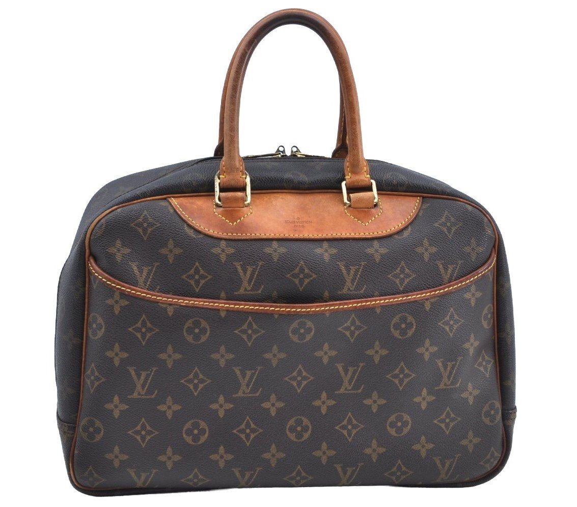 Authentic Louis Vuitton Monogram Deauville Hand Bag M47270 LV K6408
