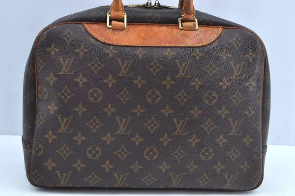 Authentic Louis Vuitton Monogram Deauville Hand Bag M47270 LV K6408