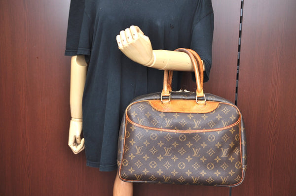 Authentic Louis Vuitton Monogram Deauville Hand Bag M47270 LV K6408