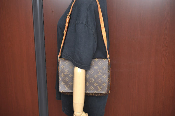 Authentic Louis Vuitton Monogram Musette Tango Shoulder Bag M51257 LV K6410