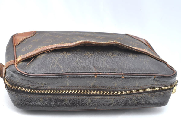 Authentic Louis Vuitton Monogram Compiegne 28 Clutch Hand Bag M51845 LV K6436