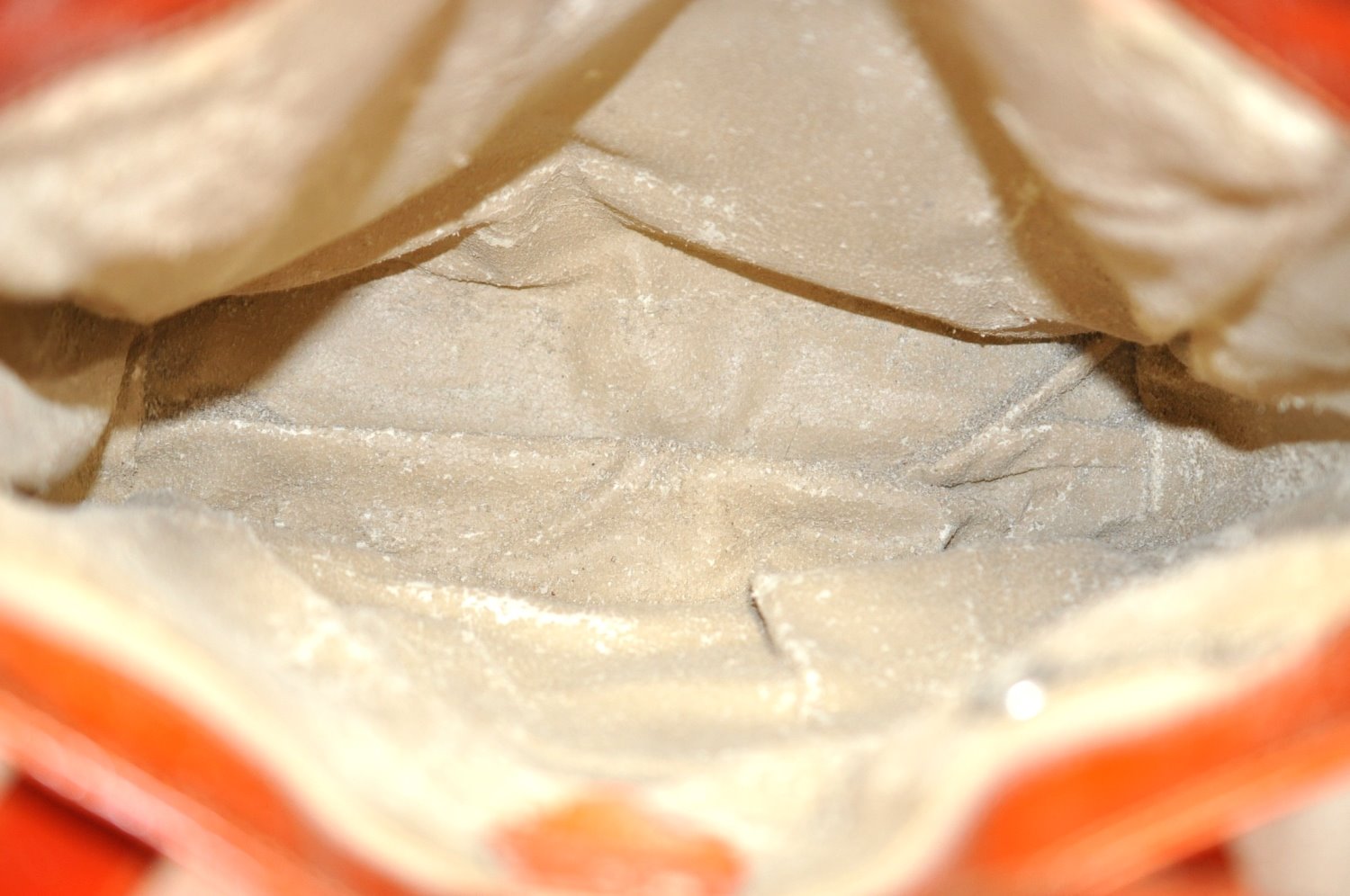 Authentic GUCCI Vintage Shoulder Tote Bag Polyurethane Enamel Orange Junk K6437