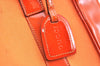 Authentic GUCCI Vintage Shoulder Tote Bag Polyurethane Enamel Orange Junk K6437