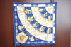 Authentic HERMES Carre 90 Scarf "Cliquetis" Silk Navy K6447