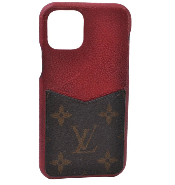 Authentic Louis Vuitton Monogram Bumper 11 Pro iPhone Case Red M69098 LV K6451