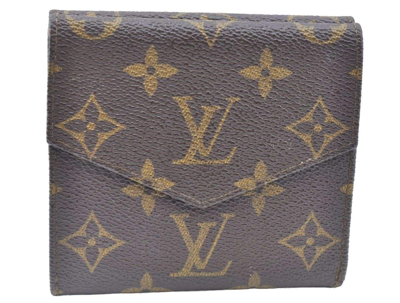 Authentic Louis Vuitton Monogram Porte Monnaie Billets Wallet M61660 LV K6461