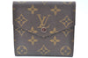 Authentic Louis Vuitton Monogram Porte Monnaie Billets Wallet M61660 LV K6461