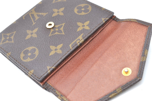 Authentic Louis Vuitton Monogram Porte Monnaie Billets Wallet M61660 LV K6461