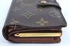 Auth Louis Vuitton Monogram Porte Monnaie Billets Viennois M61663 Wallet K6466
