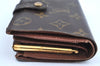 Auth Louis Vuitton Monogram Porte Monnaie Billets Viennois M61663 Wallet K6466