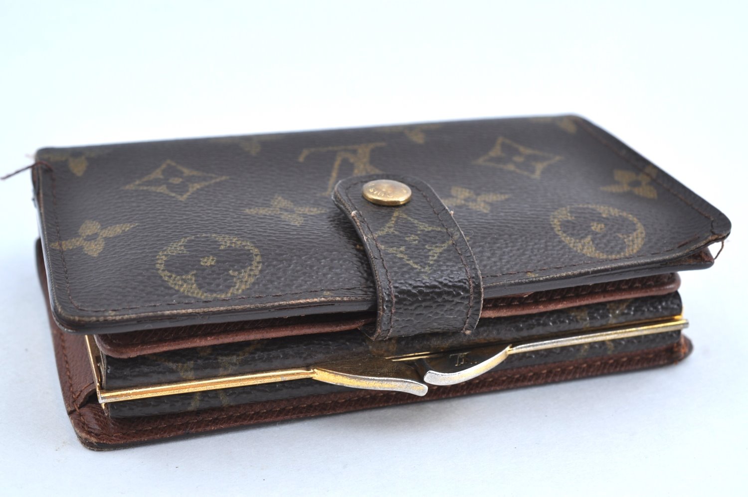 Auth Louis Vuitton Monogram Porte Monnaie Billets Viennois M61663 Wallet K6466