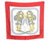 Authentic HERMES Carre 90 Scarf "BRIDES de GALA par" Silk Red K6468