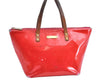 Authentic Louis Vuitton Vernis Bellevue PM Hand Bag Purse Red M93669 LV K6479