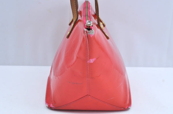 Authentic Louis Vuitton Vernis Bellevue PM Hand Bag Purse Red M93669 LV K6479