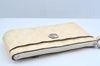 Authentic COACH Op Art Enamel Hand Bag Pouch Wallet Purse White K6496