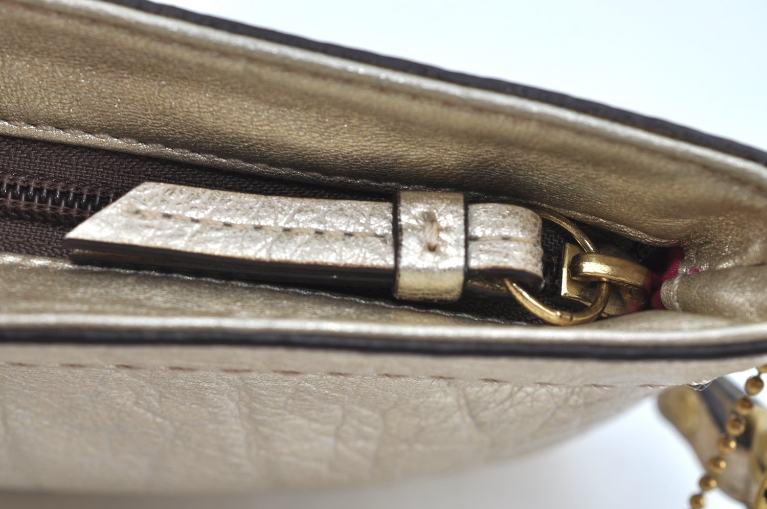Authentic COACH Vintage Clutch Hand Bag Purse Leather Silver K6497