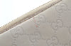 Authentic GUCCI Guccissima Lovely GG Leather Long Wallet 308005 White K6501