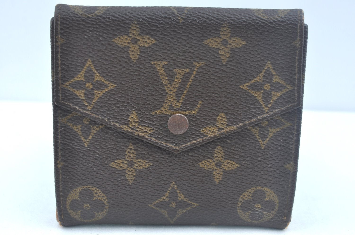 Authentic Louis Vuitton Monogram Porte Monnaie Billets Wallet M61660 LV K6505