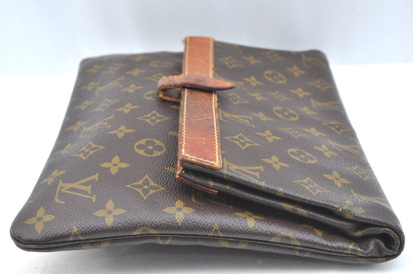 Auth Louis Vuitton Monogram Pochette Pliante Clutch Hand Bag Old Model LV Junk K6531