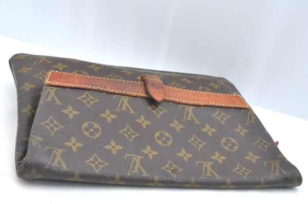 Auth Louis Vuitton Monogram Pochette Pliante Clutch Hand Bag Old Model LV Junk K6531