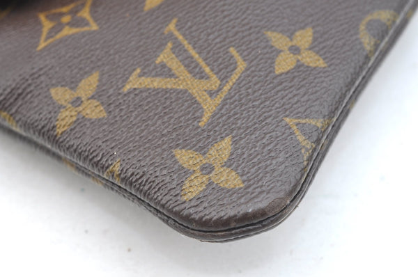 Auth Louis Vuitton Monogram Pochette Pliante Clutch Hand Bag Old Model LV Junk K6531