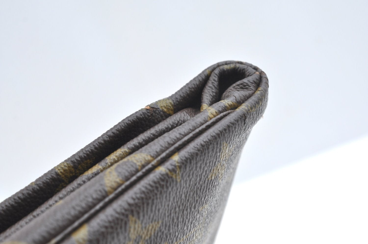 Auth Louis Vuitton Monogram Pochette Pliante Clutch Hand Bag Old Model LV Junk K6531