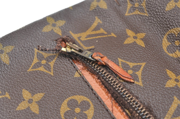 Auth Louis Vuitton Monogram Pochette Pliante Clutch Hand Bag Old Model LV Junk K6531